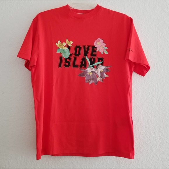 Golden Goose Tops - Golden Goose Floral Print Red Short Sleeve T-shirt Size XS